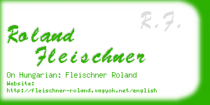 roland fleischner business card